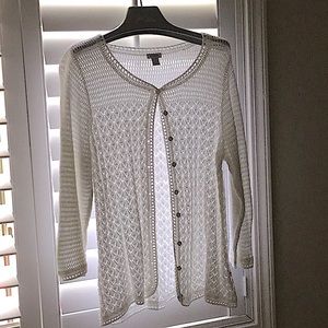 NWOT LL Bean white sweater, L